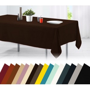 Tovaglia da tavola in cotone vari colori tinta unita orlo decorato