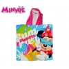 WD16951 Accappatoio poncho in cotone Minnie Mouse con cappuccio 120 x 60 cm