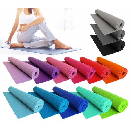 Tappeto 173 x 61 cm COMFORT per yoga fitness e allenamenti sport spessore 0,4 mm