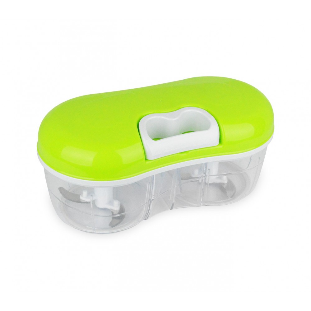 Cofan Tritatutto manuale per alimenti | Include coperchio e fruste | Capacità: 500 ml | Realizzato in ABS, polipropilene e acciaio inossidabile