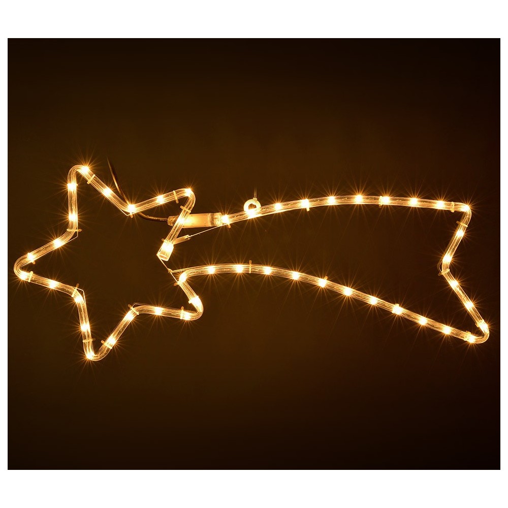 Décoration De Noël – Étoile Comète Multicolore – 73x26 Cm – Avec Jeux – Neuf