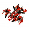 04420 Playset mattoncini DINO ROBOT 9 combinazioni rosso 198 pz da assemblare 