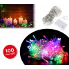 498831 Luci natalizie 100 luci led multicolore 8 giochi di luci cavo Trasparente