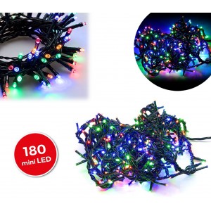 499111 Luci natalizie MULTICOLORE 180 led 8 giochi di luci cavo Verde
