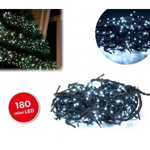 498923 Minilucciole natalizie 180 led bianchi 8 giochi di luci cavo Verde