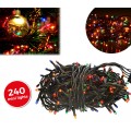 013546 Luci natalizie multicolore 240 luci 8 giochi di luci cavo Verde