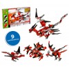 37793 Playset mattoncini DINO ROBOT 9 combinazioni rosso 198 pz da assemblare 