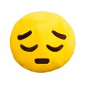 557317 Cuscino emoticon faccino triste giallo ø 30cm circa 