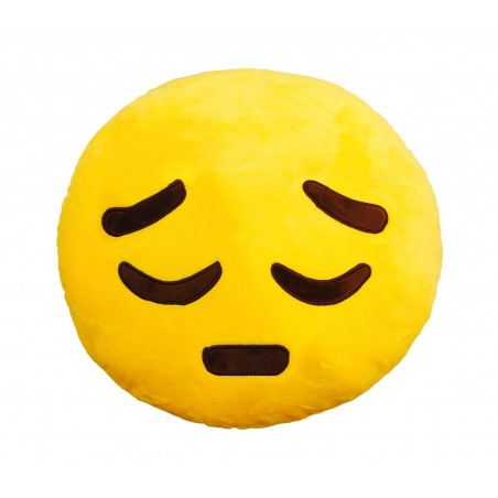 557317 Cuscino emoticon faccino triste giallo ø 30cm circa 