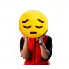 557317 Cuscino emoticon faccino triste giallo ø 30cm circa 