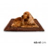 3003 Materassino morbido in vellutino per cani taglia m marrone 48 x 41 cm