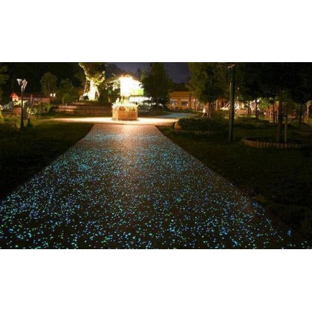 Pack da 100 sassolini luminosi decorativi fluorescenti vari colori sassi glow in the dark giardino