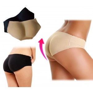 Culotte imbottita in microfibra con effetto push-up dei glutei senza cuciture