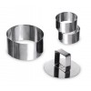 702207 Set di 3 coppapasta rotondi in acciaio inox con stantuffo GRAN CHEF 