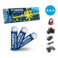 774128 Confezione da 10 batterie mini stilo AAA Varta alcaline LR03 1.5V 