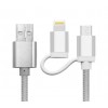 893267 Cavo 2 in 1 micro USB e adattatore Lightning ricarica e dati 39 cm