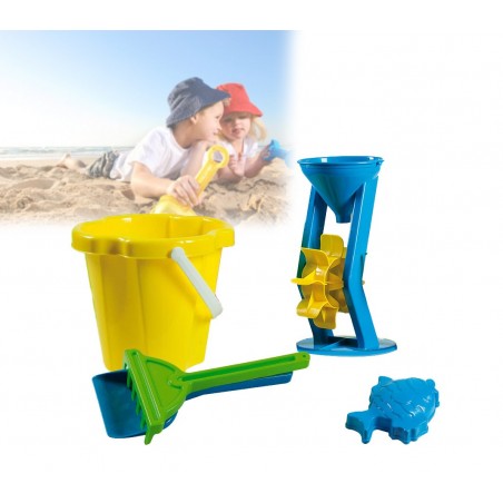 Set giochi mare e spiaggia per bambini 4286 con secchiello e accessori colorati