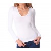 Maglia donna mod. Lisa 615256 slim fit con interno felpato scollo a v