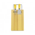 Tagliere per formaggio 689378 in di betulla con forchetta e spatola 33 x 15 cm