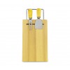 Tagliere per formaggio 689378 in di betulla con forchetta e spatola 33 x 15 cm