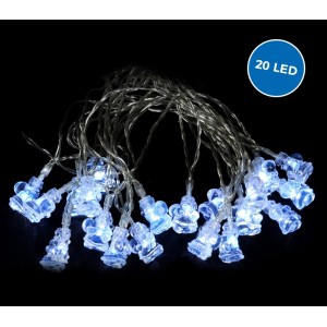 Serie di 20 led LUCI NATALIZIE 640146 babbo natale luce fredda 