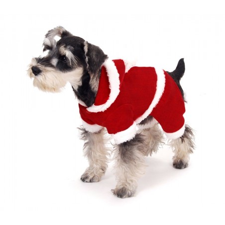  Vestito da BABBO NATALE 107443 con cappuccio ideale per cani di piccola