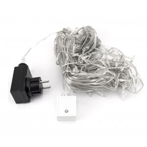 Luci di Natale a tenda 561286 BIANCO GHIACCIO 120 led programmabile 