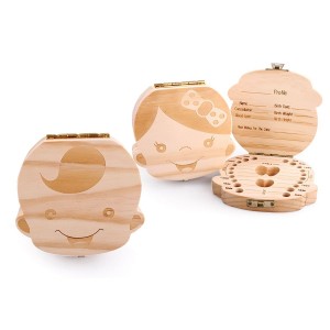 Cofanetto in legno 4221 porta dentini da latte per maschietto e femminuccia