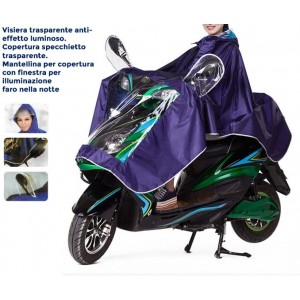 Mantellina impermeabile unisex scooter moto catarifrangente universale