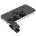 Set 2 lenti per obiettivo smartphone con 3 effetti e pinza universali FishEye Grandangolo Macro