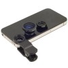Set 2 lenti per obiettivo smartphone con 3 effetti e pinza universali FishEye Grandangolo Macro
