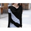 Maglia manica lunga mod. Eclipse con strisce oblique a contrasto vari colori