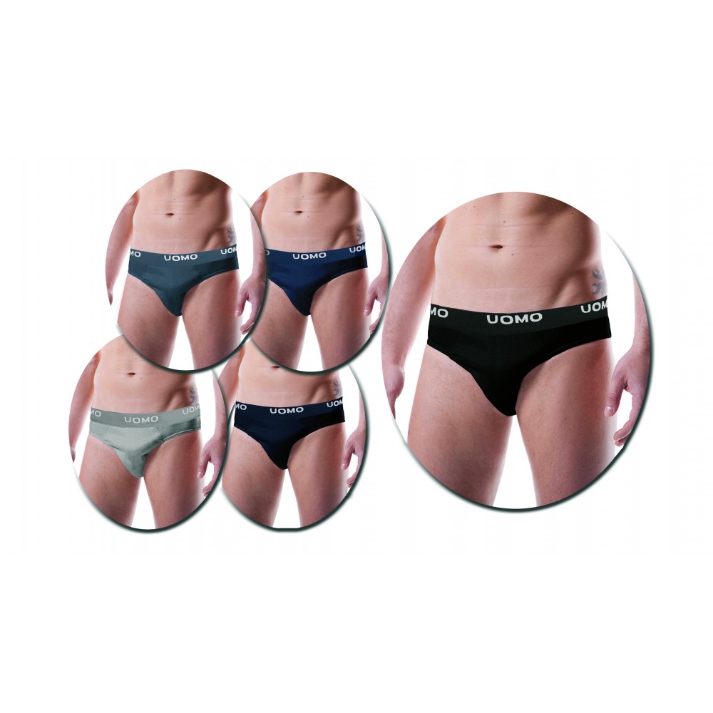 PESAIL Confezione Da 10 Slip Uomo In Cotone E Elastan - Morbidi, Traspiranti, Supporto Anteriore - Taglie Dalla M Alla 10XL