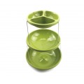 Porta Snack a 3 piani PARTY PLATES pieghevole e salvaspazio