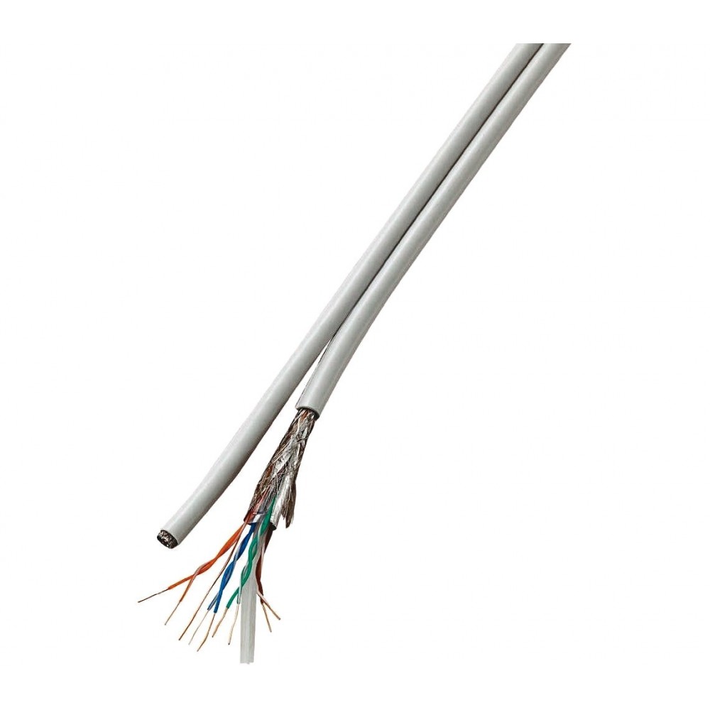 Cavo di rete cat 7 FTP flessibile 50 mt ethernet matassa cat7 tondo Schermato eB