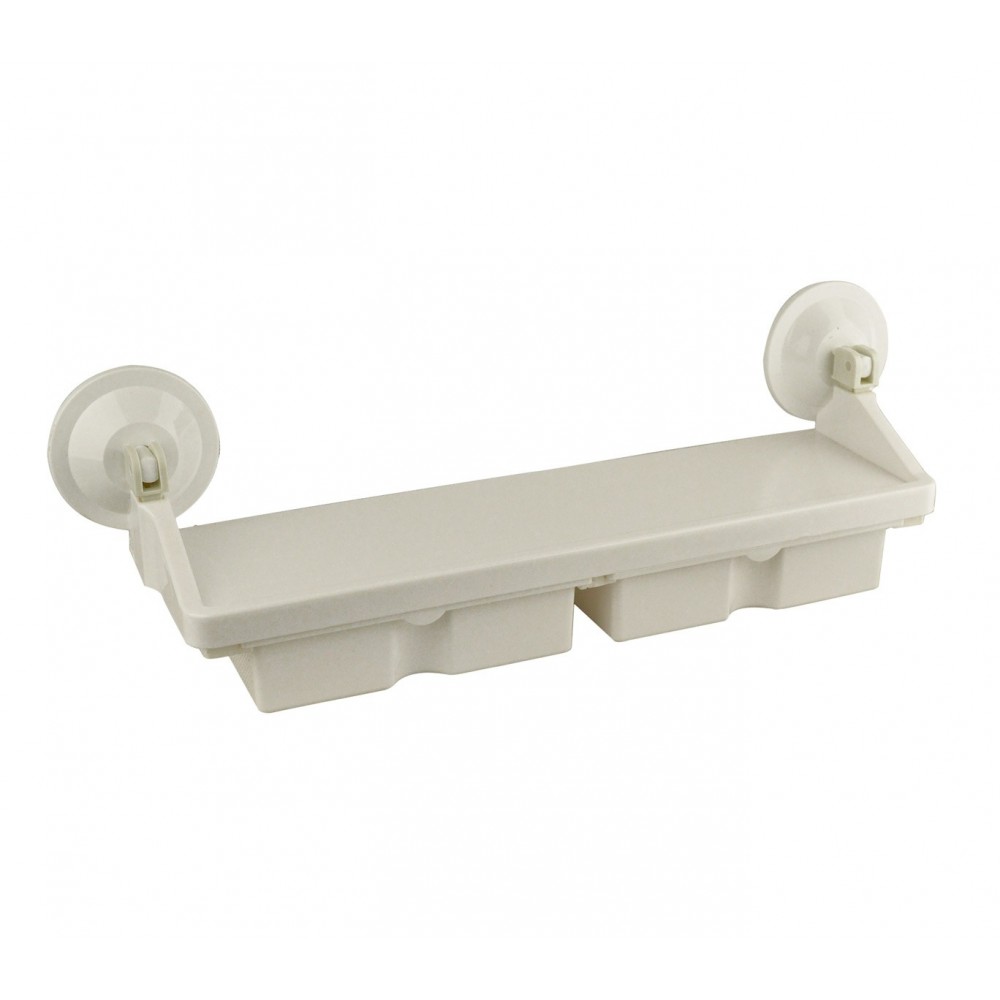 Mensola A Ventosa Con Motivo Ondulato Per Bagno E Cucina - 29x13x21cm, Autoadesivo Senza Foratura