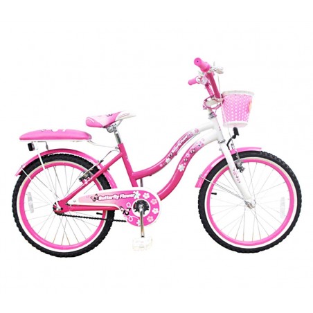 Bicicletta BUTTERFLY FLOWER taglia 20 bici per bambina 510163 età 7 - 13 anni