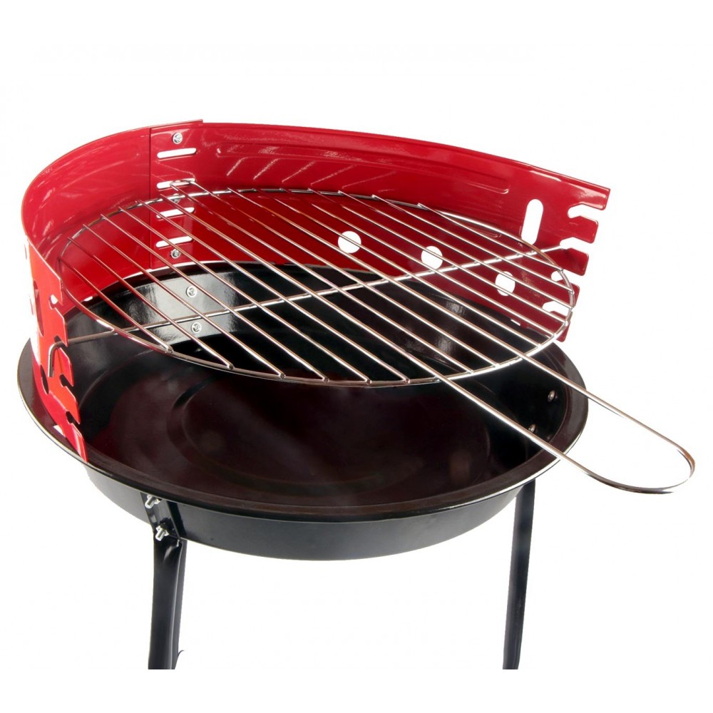 Galileo Casa Barbecue Tondo 42 Cm In Acciaio Verde | Griglia Cromata Con Maniglie, Barbecue Da Giardino - 2