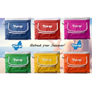 Borsa termica a baule rettangolare L35 x H30 x P24 cm FREE-GO con tracolla in vari colori