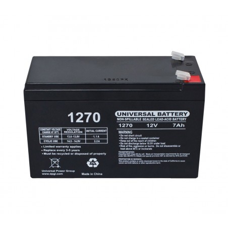 Batteria 1270 7Ah per auto elettriche e piccoli scooter codice 12N7AH 14.5v