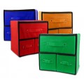 049880 Organizer salvaspazio in TNT con 3 cassetti 30 x 29 x 22 cm