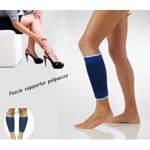 Coppia di 2 fasce elastiche per polpaccio unisex supporto tutore gamba ideale per sport e dolori muscolari