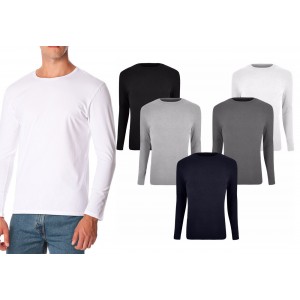 Pack da 5 maglie da uomo mod. ORLANDO VKA26 interno felpato slim fit girocollo