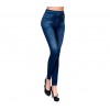 Leggings GIADA effetto denim modello slim fit modellante in due colori felpato