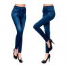 Leggings GIADA effetto denim modello slim fit modellante in due colori felpato