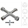 Geko 6200 91 Chiave a Croce universale multiuso 4in1 per cabine del gas e altro