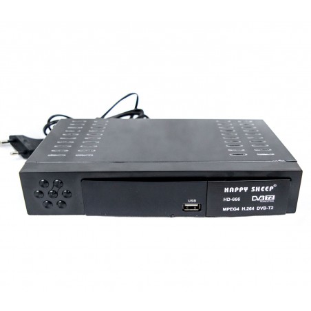 Decoder DVB T2 FULL HD HD666 con sistema PVR uscita scart e HDMI MPEG4