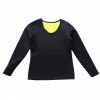 T Shirt sauna snellente addome in neoprene con maniche da donna dalla S alla XXL