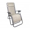 Sedia sdraio pieghevole EVERTOP 485347 totalmente reclinabile relax Tortora