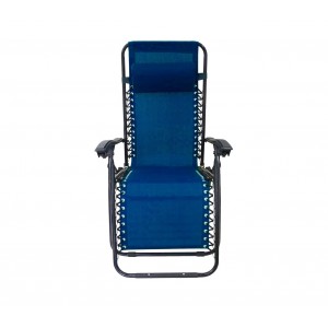 Sedia sdraio pieghevole EVERTOP 485330 totalmente reclinabile relax BLU